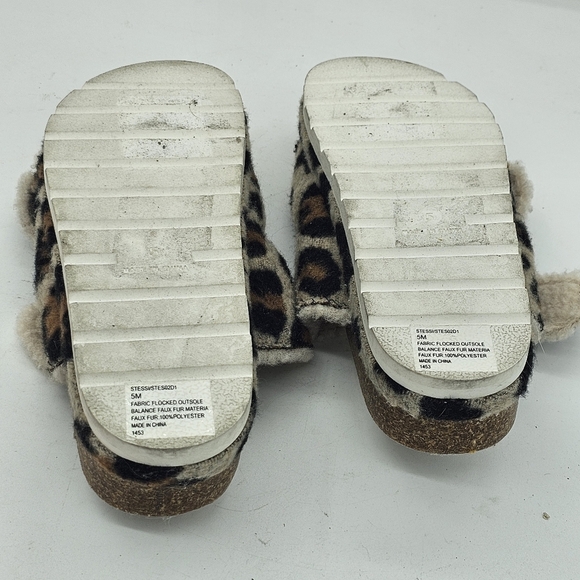 Steven New York Stessi Faux Fur Lined Leopard Slides Size 5 Display Item Nwd's - Picture 7 of 7
